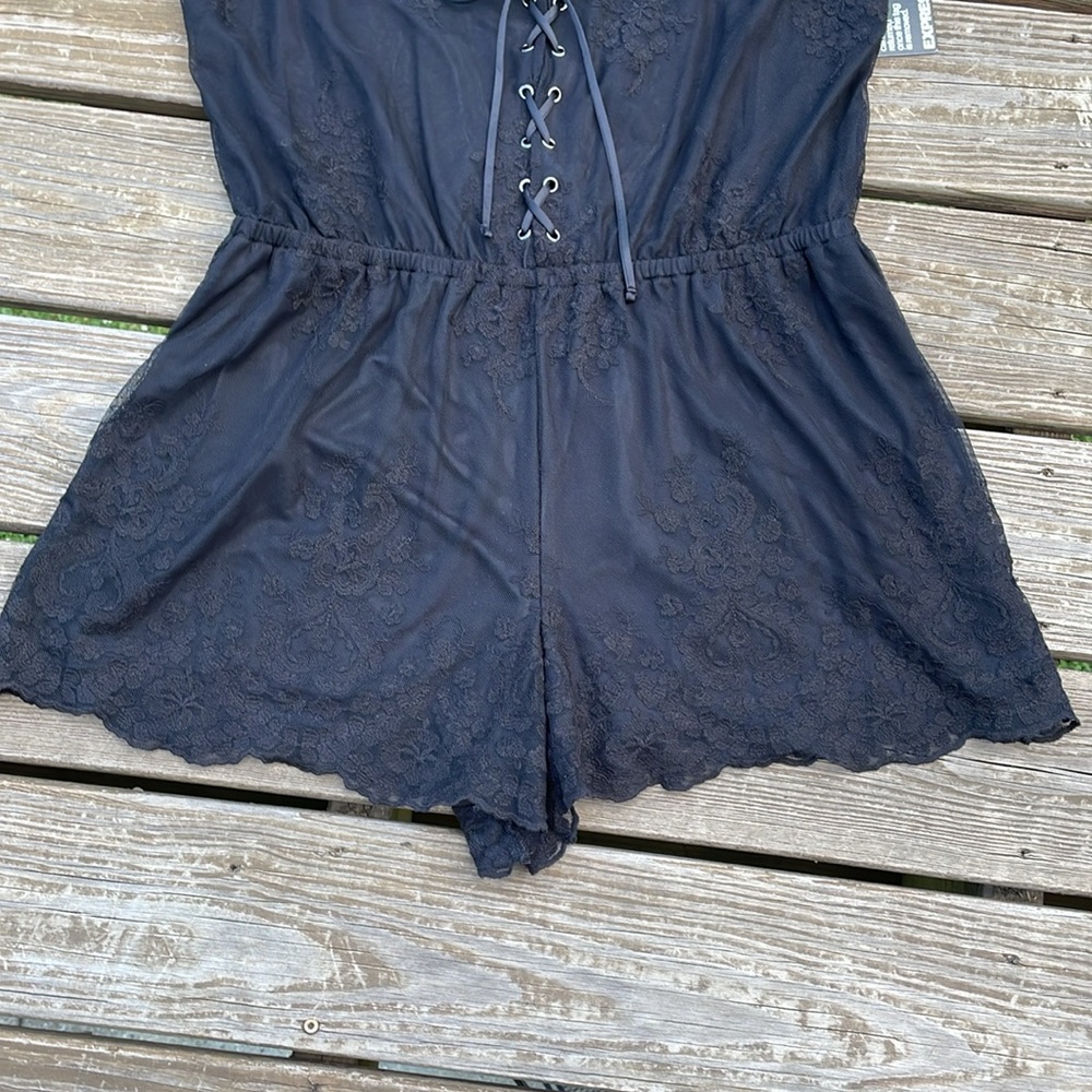 Lacey Black Romper by Express - Picture 3 of 16